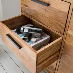 Ars manufacti Sideboard Woodson II - Akazie massiv / Metall - Akazie Hellbraun -Büromöbel Verkaufsgeschäft 1000339802 220311 080 DETAILS P000000001000339802