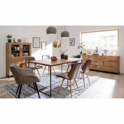 Ars manufacti Sideboard Woodson - Akazie massiv / Metall - Akazie Hellbraun - Breite: 200 cm -Büromöbel Verkaufsgeschäft 1000339822 220311 021 MOOD DETAILS P000000001000339822 mood