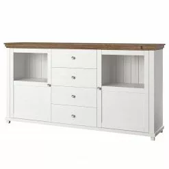 Ridgevalley Sideboard Emmanuela I - Kiefer Weiß Dekor