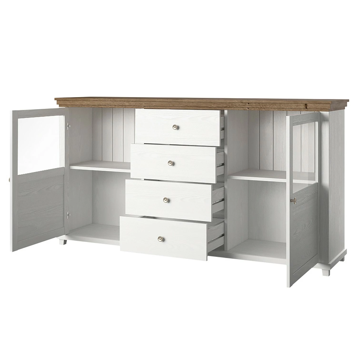 Ridgevalley Sideboard Emmanuela I - Kiefer Weiß Dekor 5 Ridgevalley Sideboard Emmanuela I - Kiefer Weiß Dekor – Bild 3