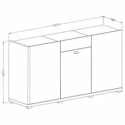 Loftscape Sideboard Lahntal - Hochglanz Weiß / Risseiche Dekor 12 Loftscape Sideboard Lahntal - Hochglanz Weiß / Risseiche Dekor -Büromöbel Verkaufsgeschäft 1000340000 220317 500 SKETCH DETAILS P000000001000340000 sketch