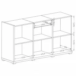 Loftscape Sideboard Lahntal - Hochglanz Weiß / Risseiche Dekor 13 Loftscape Sideboard Lahntal - Hochglanz Weiß / Risseiche Dekor -Büromöbel Verkaufsgeschäft 1000340000 220317 501 SKETCH DETAILS P000000001000340000 sketch