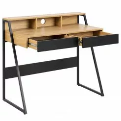 Mørteens Schreibtisch Reims - Wildeiche Dekor / Schwarz -Büromöbel Verkaufsgeschäft 1000341076 220323 030 DETAILS P000000001000341076