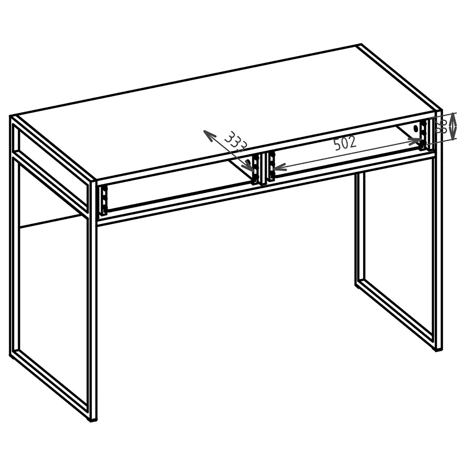 Red Living Schreibtisch Roslin - Weiß 9 Red Living Schreibtisch Roslin - Weiß – Bild 7