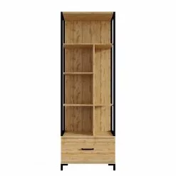 Red Living Büroregal Sonny - Wotaneiche Dekor / Schwarz -Büromöbel Verkaufsgeschäft 1000341080 220322 040 DETAILS P000000001000341080