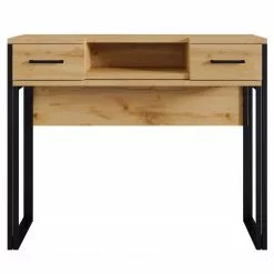 Red Living Schreibtisch Sonny - (Ausziehbar) Wotaneiche Dekor / Schwarz -Büromöbel Verkaufsgeschäft 1000341081 220322 060 DETAILS P000000001000341081