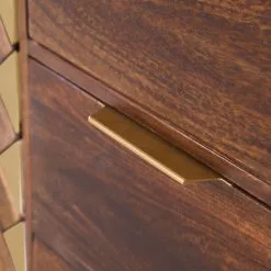 Red Living Sideboard Nook - Mango massiv / Metall - Mango / Gold -Büromöbel Verkaufsgeschäft 1000341969 220331 031 DETAILS P000000001000341969