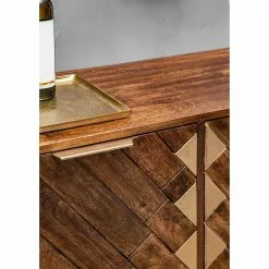 Red Living Sideboard Nook - Mango massiv / Metall - Mango / Gold -Büromöbel Verkaufsgeschäft 1000341969 220517 031 DETAILS P000000001000341969