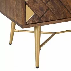 Red Living Sideboard Nook - Mango massiv / Metall - Mango / Gold -Büromöbel Verkaufsgeschäft 1000341969 220517 035 DETAILS P000000001000341969