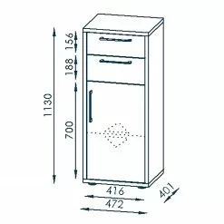 Maja Möbel Aktenschrank Homebase IV - Platingrau -Büromöbel Verkaufsgeschäft 1000341998 220325 500 SKETCH DETAILS P000000001000341998 sketch