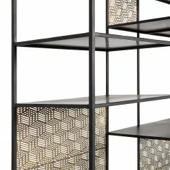 Red Living Regal Quito - Metall - Antik Messing / Schwarz -Büromöbel Verkaufsgeschäft 1000342095 220401 050 DETAILS P000000001000342095