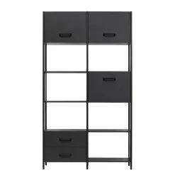 Red Living Regal Sarhua - Kiefer massiv / Metall - Kiefer Schwarz / Schwarz -Büromöbel Verkaufsgeschäft 1000342107 220407 040 DETAILS P000000001000342107