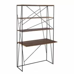 Tom Tailor Schreibtisch-Kombination Piketon II - Mango massiv / Aluminium - Mango / Schwarz