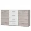 Loftscape Sideboard Piemont II - Weiß / Sandeiche Dekor
