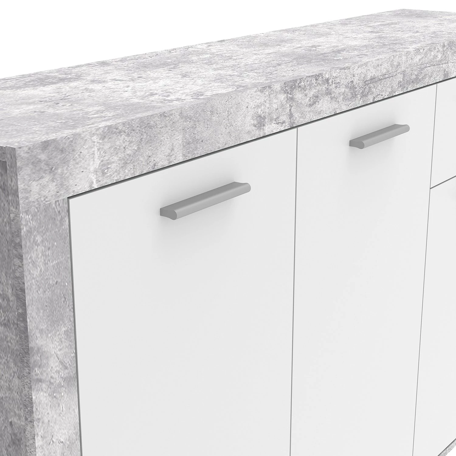 Loftscape Sideboard Ballito II - Weiß / Beton Dekor 11 Loftscape Sideboard Ballito II - Weiß / Beton Dekor – Bild 9