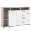 Loftscape Sideboard Piemont III - Weiß / Sandeiche Dekor