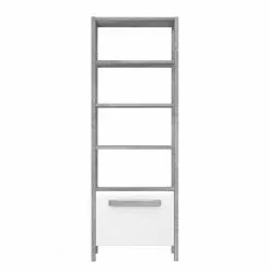 Loftscape Regal Toscana - Hochglanz Weiß / Eiche Grau Dekor -Büromöbel Verkaufsgeschäft 1000342499 220331 030 DETAILS P000000001000342499