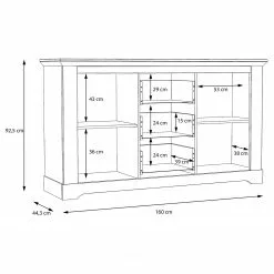 Ridgevalley Sideboard Sandvik I - Eiche Weiß Dekor / Eiche Nelson Dekor -Büromöbel Verkaufsgeschäft 1000342505 220331 501 SKETCH DETAILS P000000001000342505 sketch