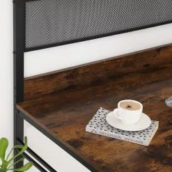 Red Living Schreibtisch Opium - Eiche Rustikal Dekor / Schwarz -Büromöbel Verkaufsgeschäft 1000342987 220407 040 DETAILS P000000001000342987