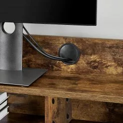 Red Living Schreibtisch-Set Rob (2-teilig) - Eiche Rustikal Dekor / Schwarz -Büromöbel Verkaufsgeschäft 1000342991 220407 040 DETAILS P000000001000342991