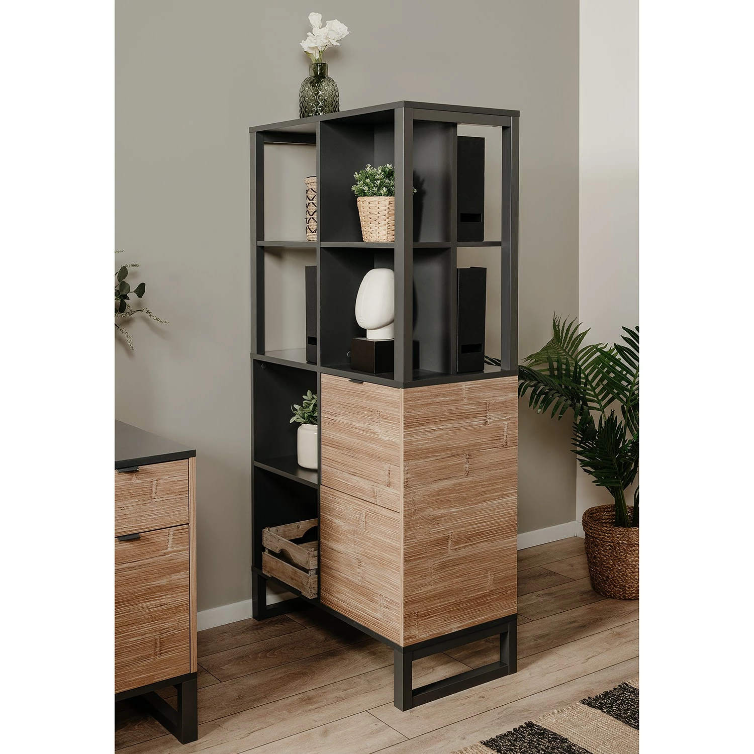 Loftscape Regal Mid West - Bambus Dekor / Anthrazit 4 Loftscape Regal Mid West - Bambus Dekor / Anthrazit – Bild 2