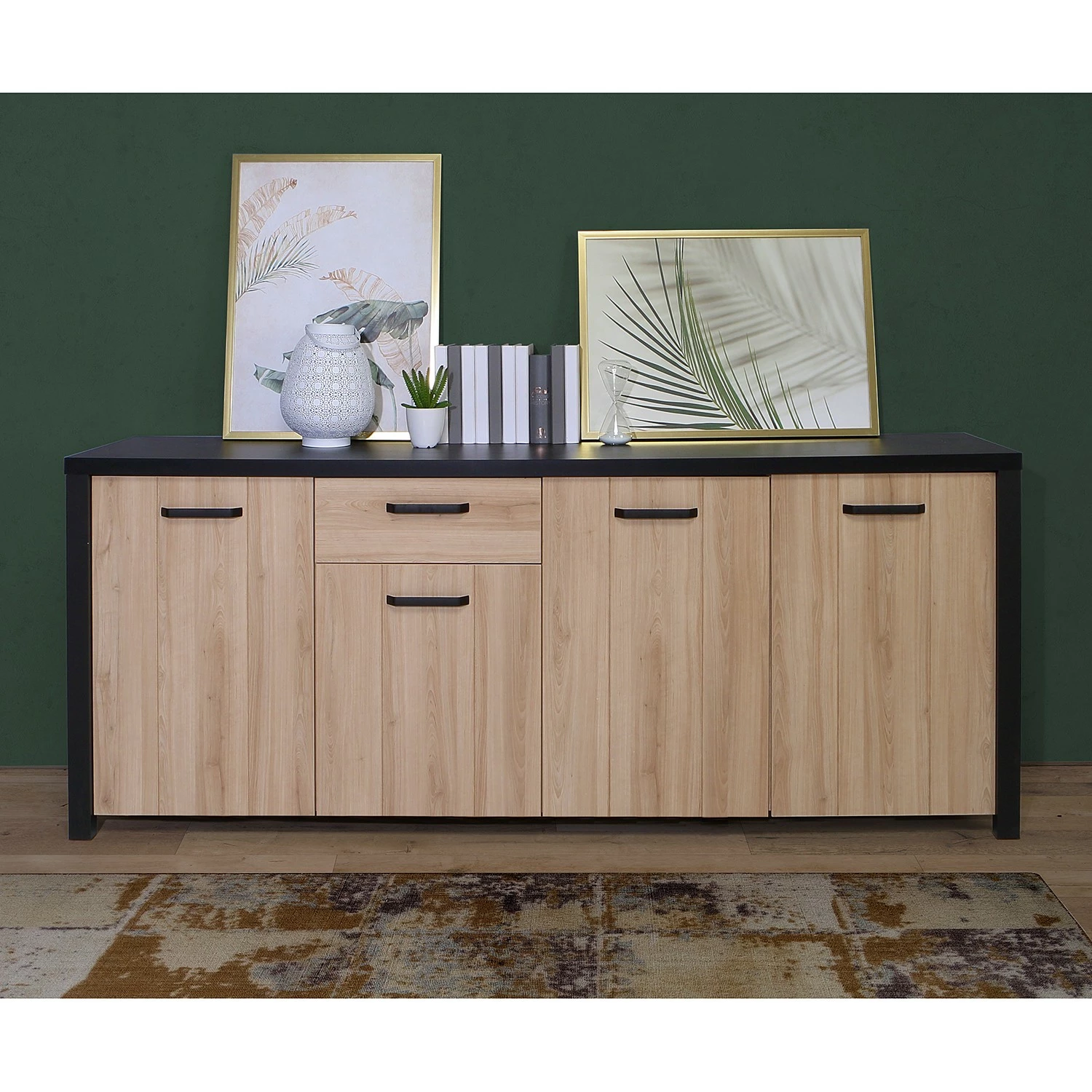 Red Living Sideboard Westlock II - Esche Dekor / Schwarz 4 Red Living Sideboard Westlock II - Esche Dekor / Schwarz – Bild 2