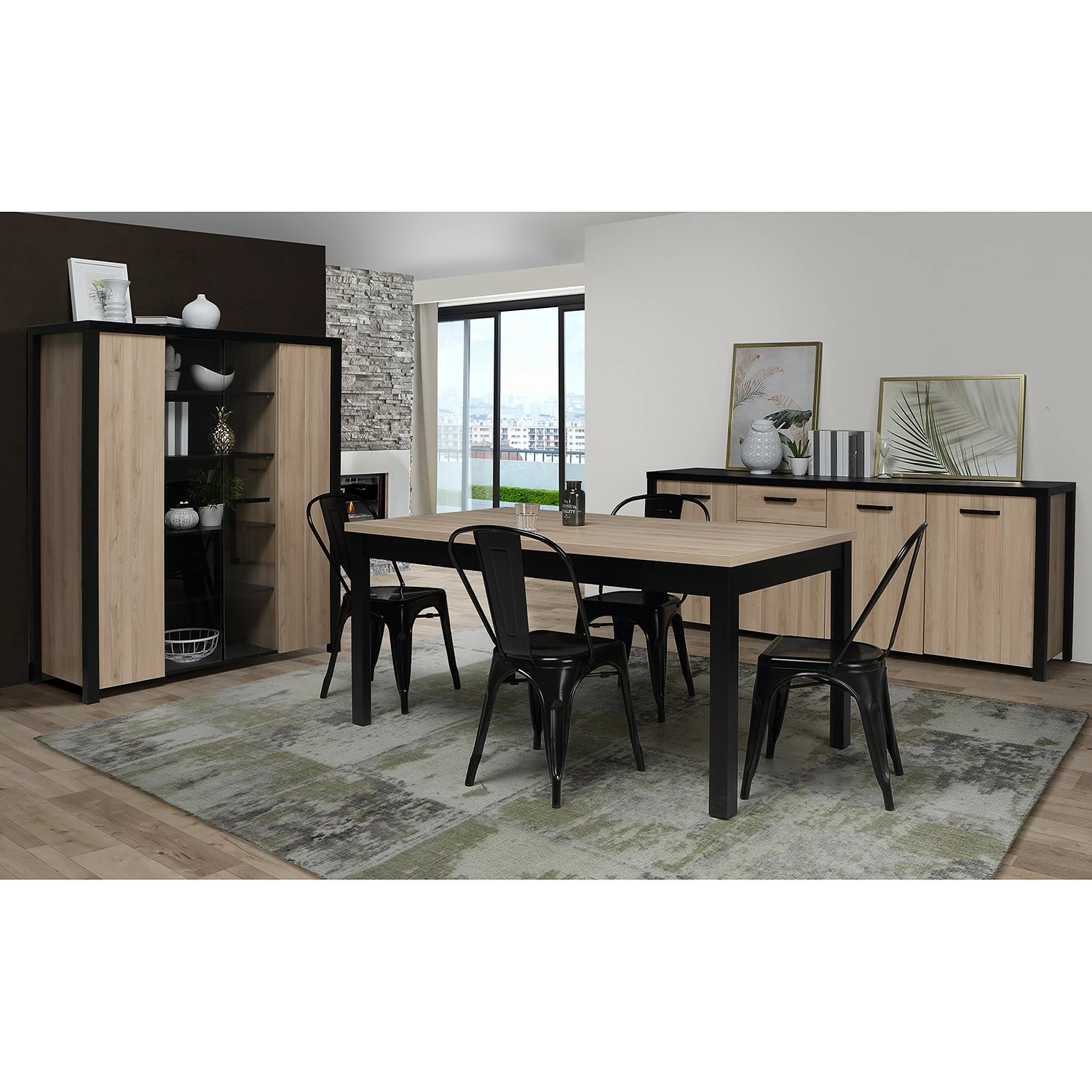 Red Living Sideboard Westlock II - Esche Dekor / Schwarz 5 Red Living Sideboard Westlock II - Esche Dekor / Schwarz – Bild 3