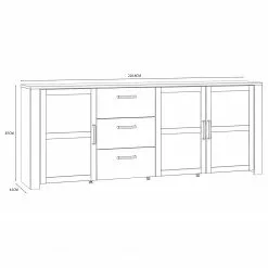Ridgevalley Sideboard Vassia II - Eiche Navy Dekor / Eiche Riviera Dekor 14 Ridgevalley Sideboard Vassia II - Eiche Navy Dekor / Eiche Riviera Dekor -Büromöbel Verkaufsgeschäft 1000344683 220414 500 SKETCH DETAILS P000000001000344683 sketch