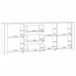 Ridgevalley Sideboard Vassia II - Eiche Navy Dekor / Eiche Riviera Dekor 15 Ridgevalley Sideboard Vassia II - Eiche Navy Dekor / Eiche Riviera Dekor -Büromöbel Verkaufsgeschäft 1000344683 220414 501 SKETCH DETAILS P000000001000344683 sketch