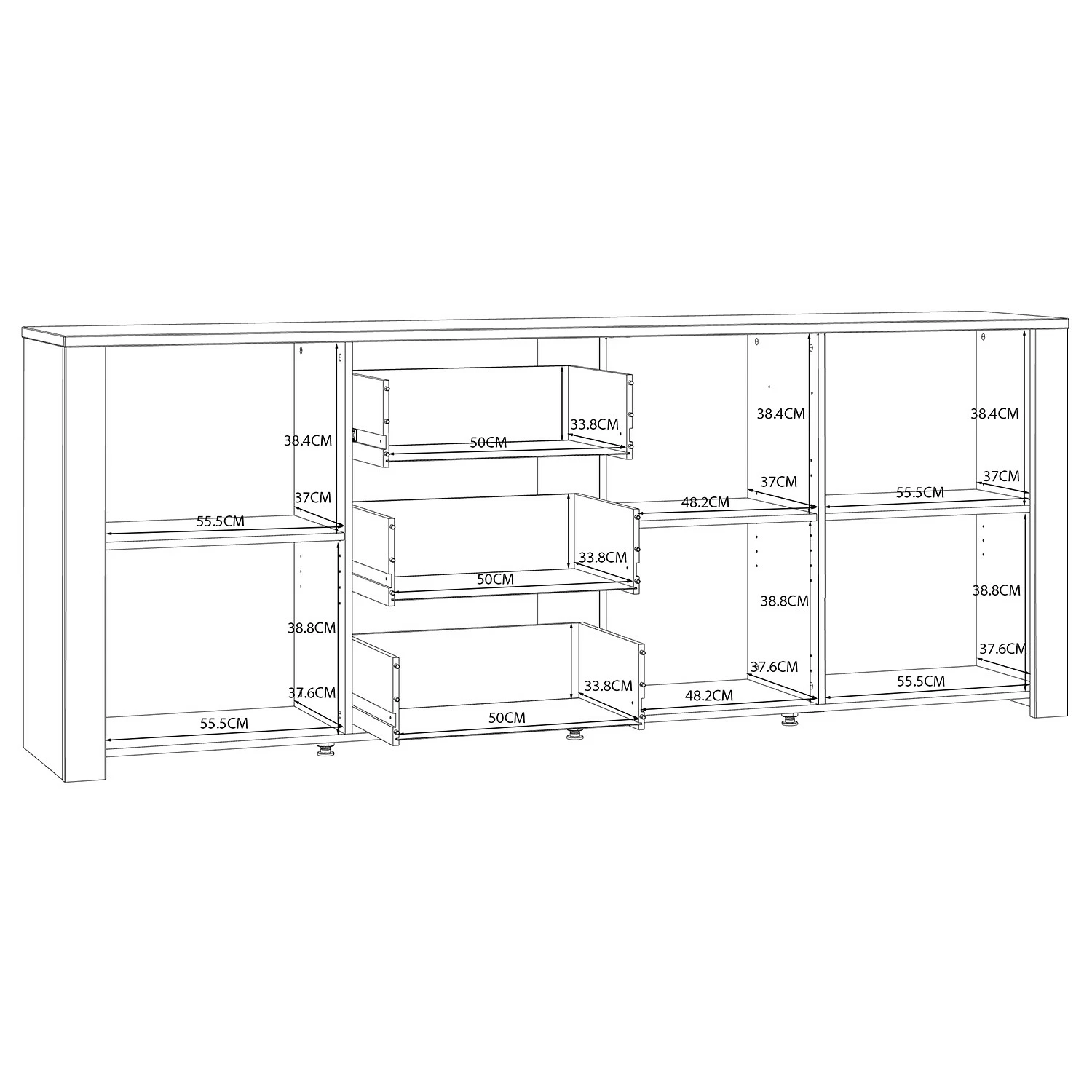 Ridgevalley Sideboard Vassia II - Eiche Navy Dekor / Eiche Riviera Dekor 9 Ridgevalley Sideboard Vassia II - Eiche Navy Dekor / Eiche Riviera Dekor – Bild 7