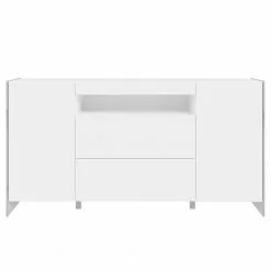 Loftscape Sideboard Urban I - Inkl. Beleuchtung - Weiß / Eiche Grau Dekor -Büromöbel Verkaufsgeschäft 1000344691 220414 030 DETAILS P000000001000344691