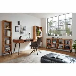 Ars manufacti Schreibtisch Tim - Akazie massiv / Metall - Akazie / Schwarz -Büromöbel Verkaufsgeschäft 1000346337 220826 021 MOOD DETAILS P000000001000346337 mood 1