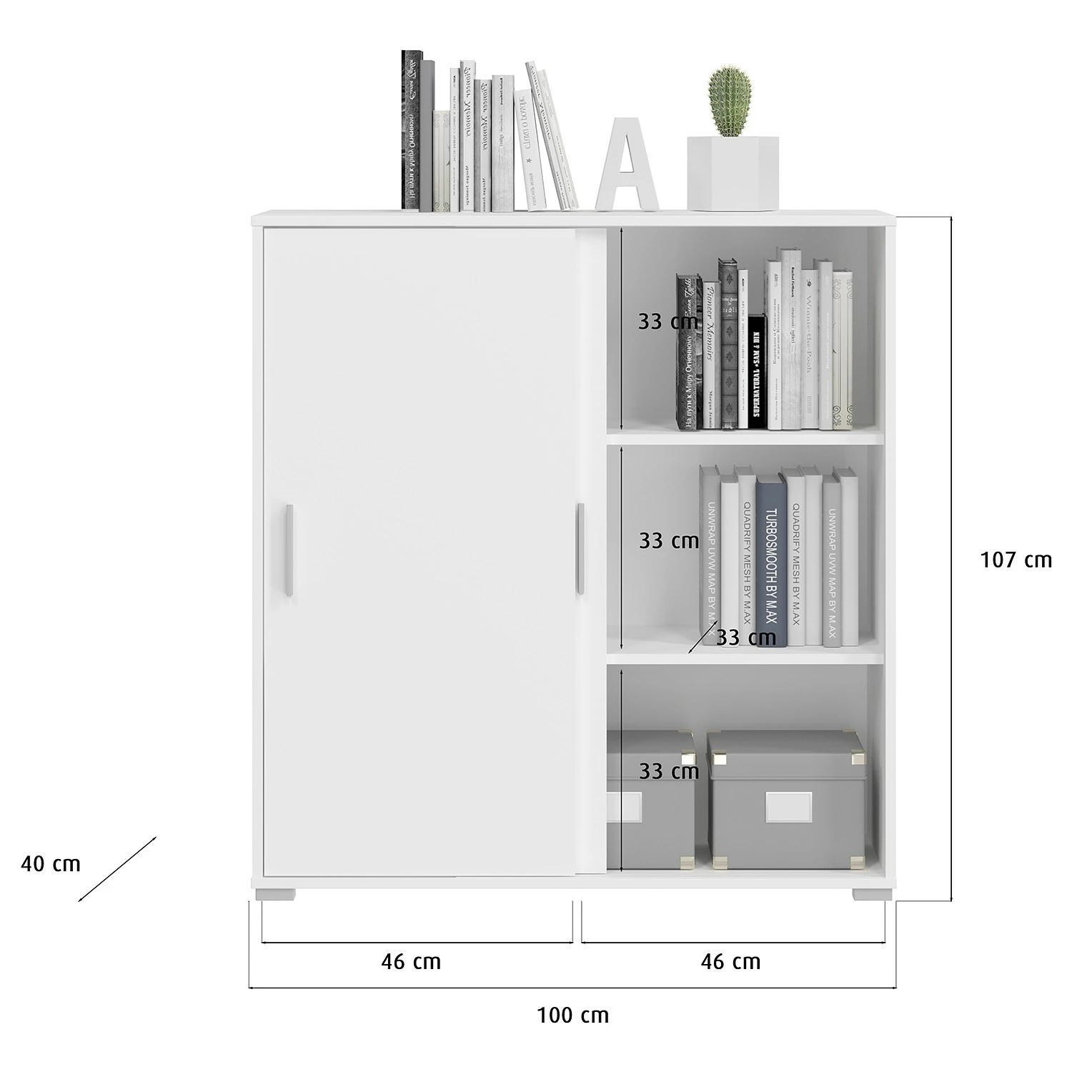 Fredriks Aktenschrank-Kombination Thamali VII - Weiß 10 Fredriks Aktenschrank-Kombination Thamali VII - Weiß – Bild 8