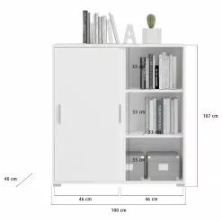 Fredriks Aktenschrank-Kombination Thamali VIII - Weiß -Büromöbel Verkaufsgeschäft 1000346962 220504 500 SKETCH DETAILS P000000001000346962 sketch