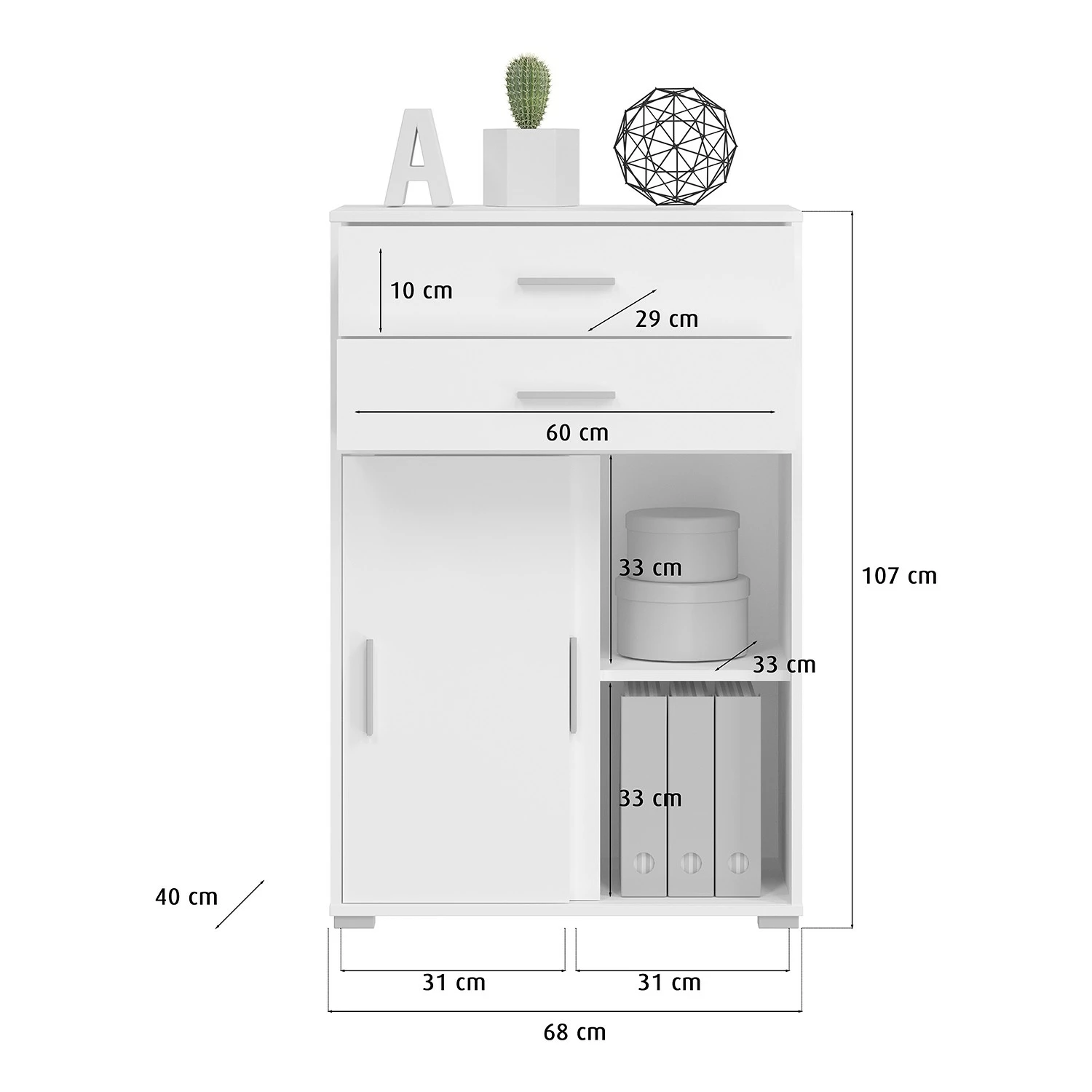 Fredriks Aktenschrank-Kombination Thamali II - Weiß 12 Fredriks Aktenschrank-Kombination Thamali II - Weiß – Bild 10