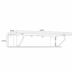 Loftscape Wandschreibtisch Prandi - Matt Weiß - Breite: 100 cm -Büromöbel Verkaufsgeschäft 1000347234 220621 500 SKETCH DETAILS P000000001000347234 sketch