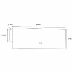 Loftscape Wandschreibtisch Prandi - Matt Weiß - Breite: 100 cm -Büromöbel Verkaufsgeschäft 1000347234 220621 501 SKETCH DETAILS P000000001000347234 sketch