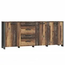 Loftscape Sideboard Ravenswood II - Altholz Dekor / Anthrazit -Büromöbel Verkaufsgeschäft 1000348107 220603 060 DETAILS P000000001000348107