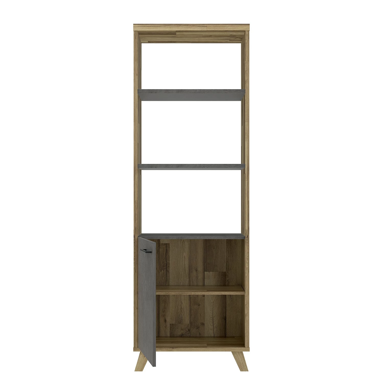 Fredriks Büroregal Winster - Asteiche Dekor / Beton Dekor 6 Fredriks Büroregal Winster - Asteiche Dekor / Beton Dekor – Bild 4