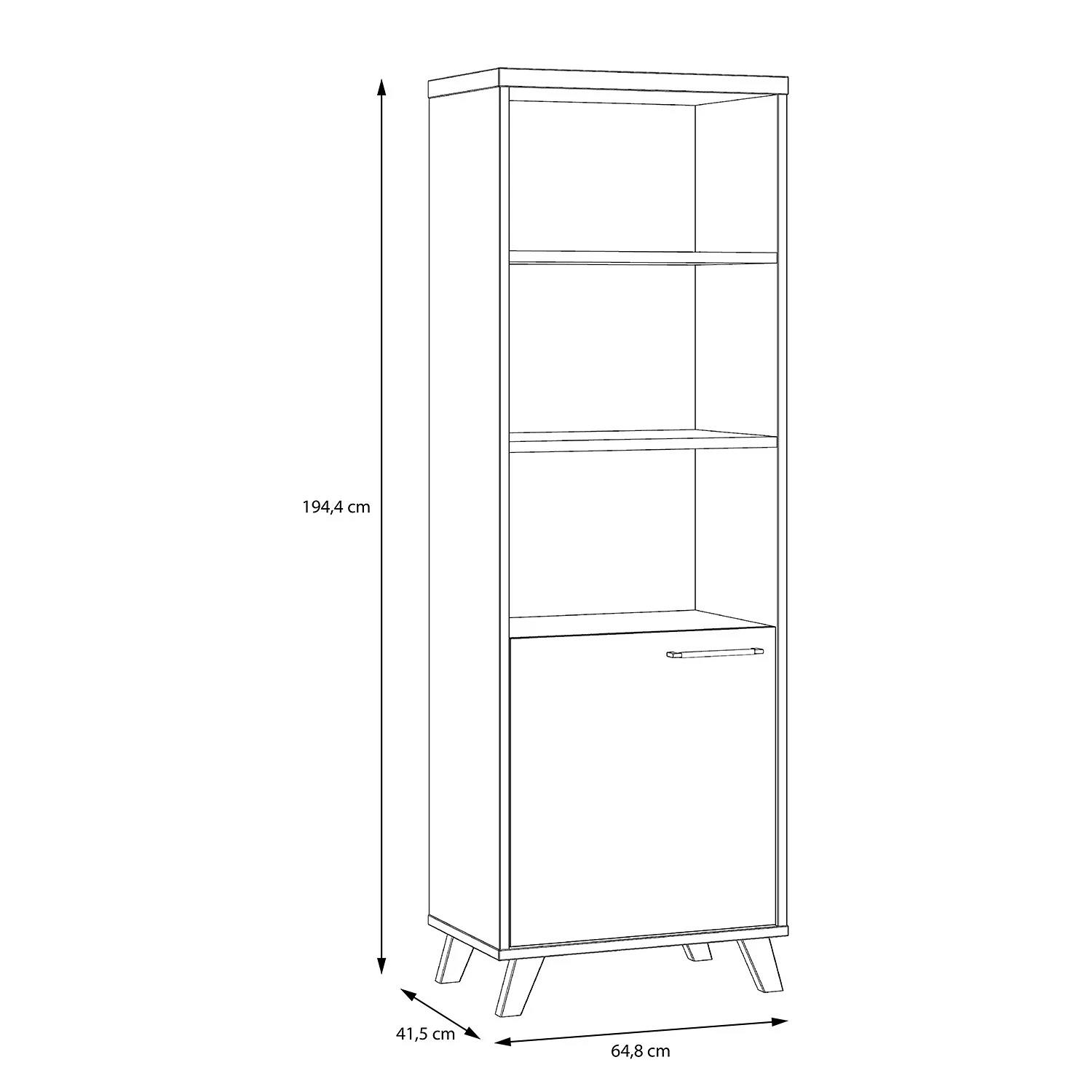 Fredriks Büroregal Winster - Asteiche Dekor / Beton Dekor 9 Fredriks Büroregal Winster - Asteiche Dekor / Beton Dekor – Bild 7