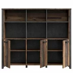 Fredriks Büroregal Clifford - Altholz Dekor / Dunkelgrau 13 Fredriks Büroregal Clifford - Altholz Dekor / Dunkelgrau -Büromöbel Verkaufsgeschäft 1000348167 220505 031 DETAILS P000000001000348167