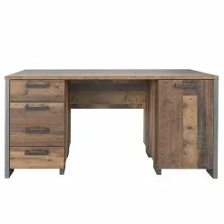 Fredriks Schreibtisch Clifford - Altholz Dekor / Dunkelgrau -Büromöbel Verkaufsgeschäft 1000348174 220505 030 DETAILS P000000001000348174