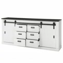 Ridgevalley Sideboard Shutter II - Pinie Weiß Dekor -Büromöbel Verkaufsgeschäft 1000348676 220505 040 DETAILS P000000001000348676