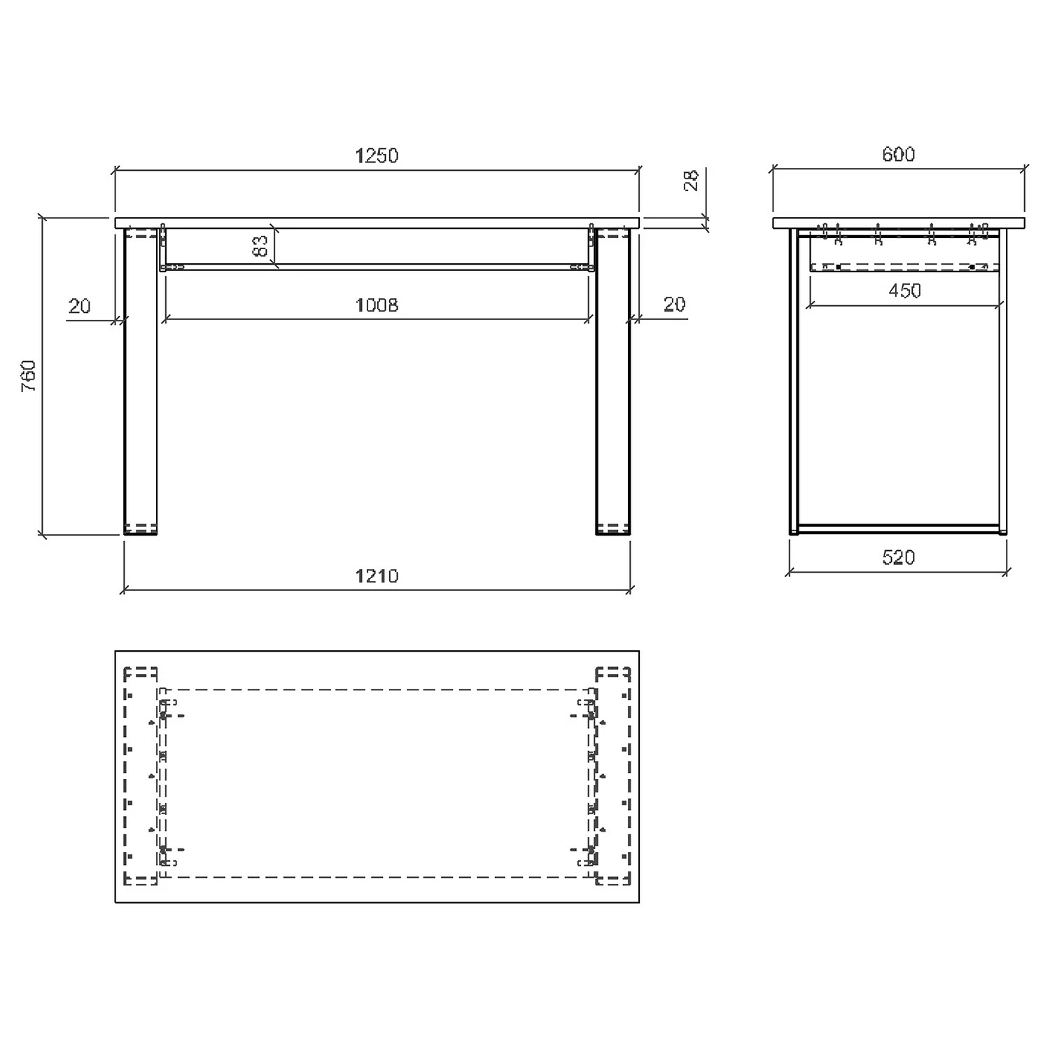 Ridgevalley Schreibtisch Shutter - Pinie Weiß Dekor 10 Ridgevalley Schreibtisch Shutter - Pinie Weiß Dekor – Bild 8
