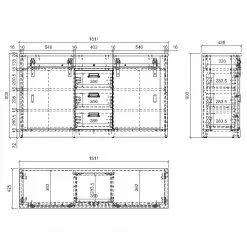 Ridgevalley Sideboard Shutter I - Eiche Dekor -Büromöbel Verkaufsgeschäft 1000348697 220505 501 SKETCH DETAILS P000000001000348697 sketch