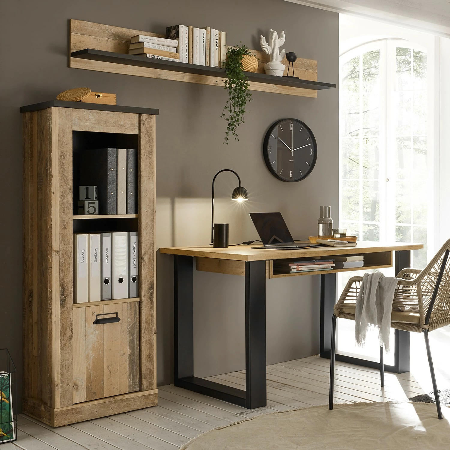 Ridgevalley Büro-Set Shutter IV (3-teilig) - Eiche Dekor 3 Ridgevalley Büro-Set Shutter IV (3-teilig) - Eiche Dekor