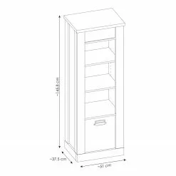 Ridgevalley Büro-Set Shutter IV (3-teilig) - Eiche Dekor 33 Ridgevalley Büro-Set Shutter IV (3-teilig) - Eiche Dekor -Büromöbel Verkaufsgeschäft 1000348747 220505 500 SKETCH DETAILS P000000001000348747 sketch