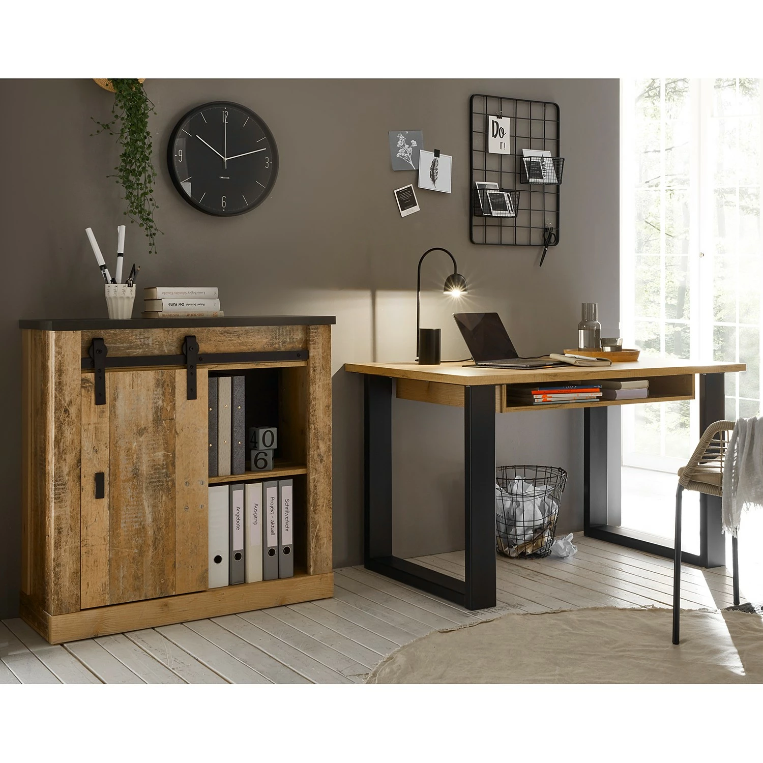 Ridgevalley Büro-Set Shutter II (2-teilig) - Eiche Dekor 3 Ridgevalley Büro-Set Shutter II (2-teilig) - Eiche Dekor