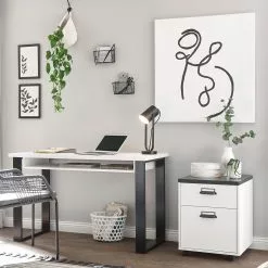 Ridgevalley Büro-Set Shutter I (2-teilig) - Pinie Weiß Dekor