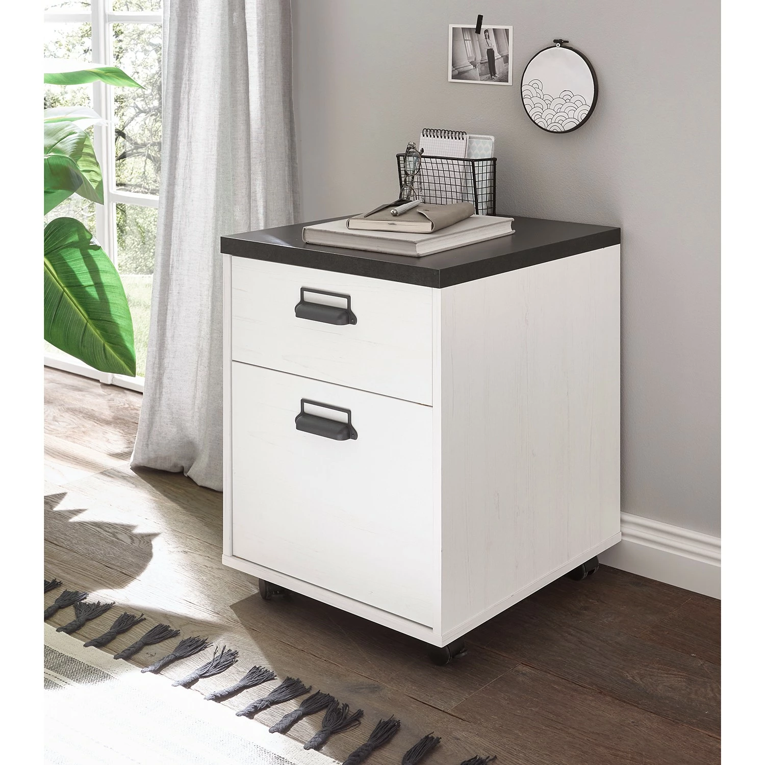 Ridgevalley Büro-Set Shutter I (2-teilig) - Pinie Weiß Dekor 7 Ridgevalley Büro-Set Shutter I (2-teilig) - Pinie Weiß Dekor – Bild 5